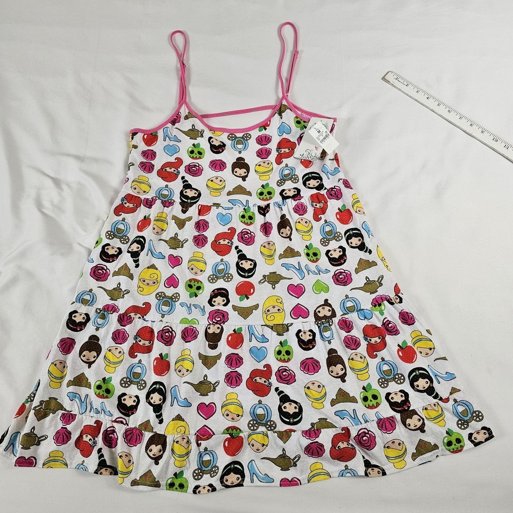 Women's Disney Princess Emoji Night Gown Summer Sleep Dress Size M
